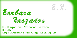 barbara naszados business card