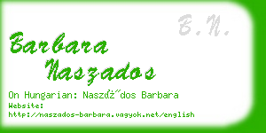 barbara naszados business card